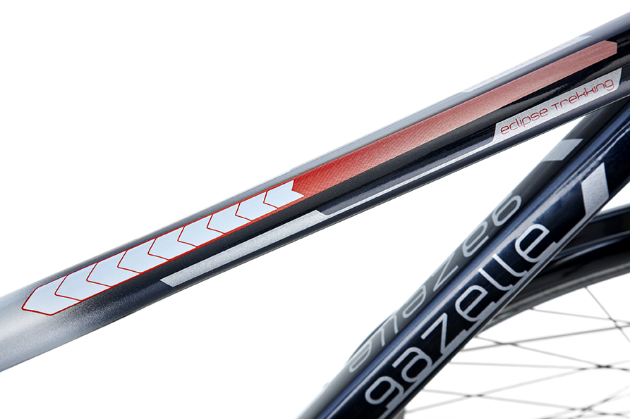 Uniek vormgegeven frame zorgt voor optimale stijfheid en comfortabele fietshouding Gazelle.nl